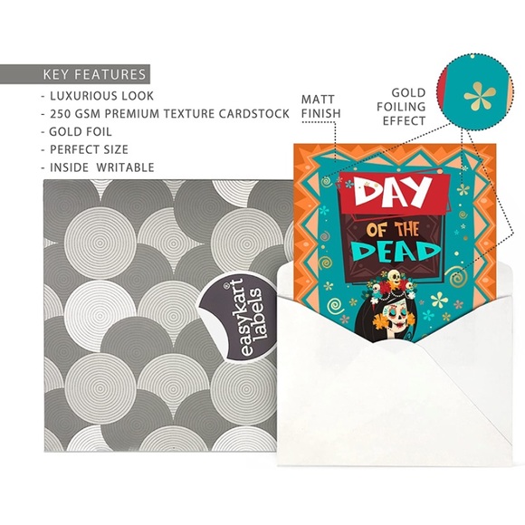 Easykart Labels 24 Halloween Cards Assortment - Picture 4 of 9